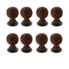 8 Pack - Large Rosewood Matt Antique Beehive Cupboard Knob