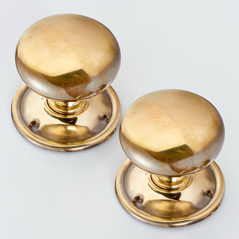 65mm Aged Brass Cottage Door Knobs