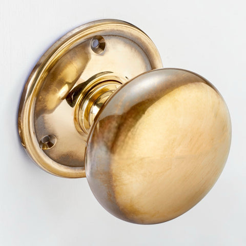 65mm Aged Brass Cottage Door Knobs