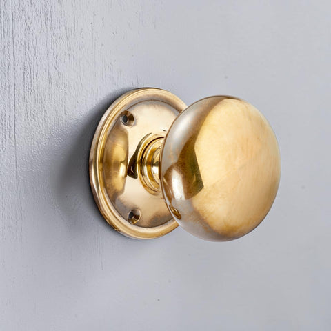 65mm Aged Brass Cottage Door Knobs