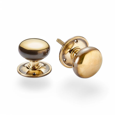 65mm Large Aged Solid Brass Cottage Rim Mortice Door Knobs Knob Pair Set New