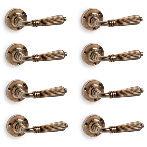 8 Pairs of Antique Regency Lever Door Handles