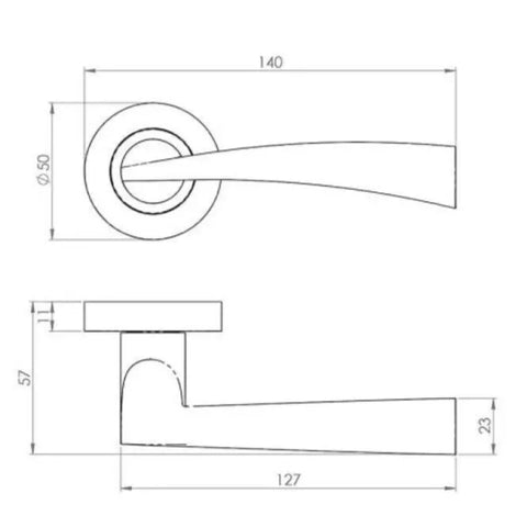 8 Pairs of Polished Chrome Twirl Lever on Rose Internal Door Handles Set