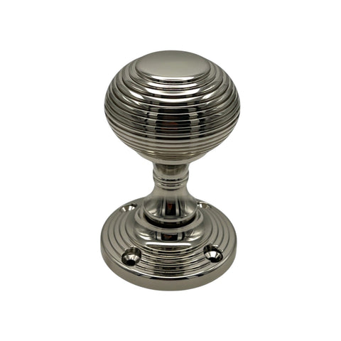 8 Pairs of Polished Nickel Beehive Sprung Mortice Solid Door Knobs Knob Pair Set