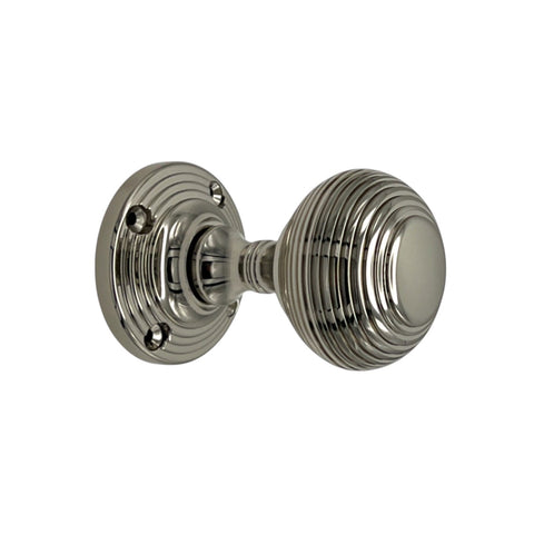 8 Pairs of Polished Nickel Beehive Sprung Mortice Solid Door Knobs Knob Pair Set