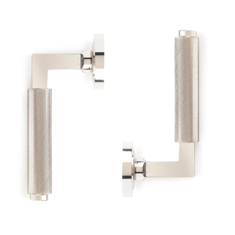 8 Pairs Polished Nickel Knurled Internal Door Handles Set