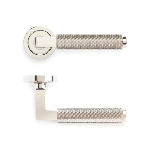 8 Pairs Polished Nickel Knurled Internal Door Handles Set