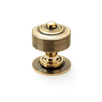 Thumbnail for Aged Brass Reeded Centre Door Knob