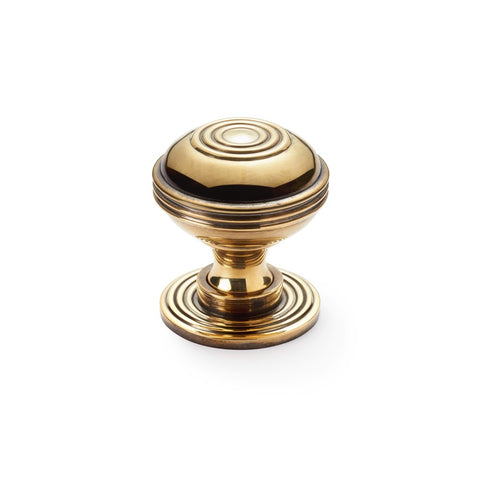 Large Aged Brass Bloxwich Cupboard Knob