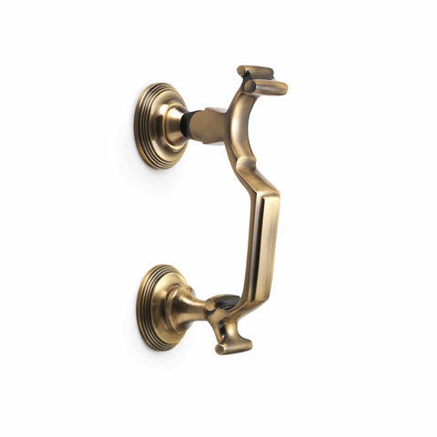 Antique Brass Reeded Doctor Door Knocker