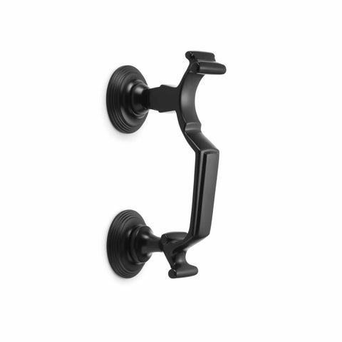 Powder Coated Black Reeded Doctor Door Knocker