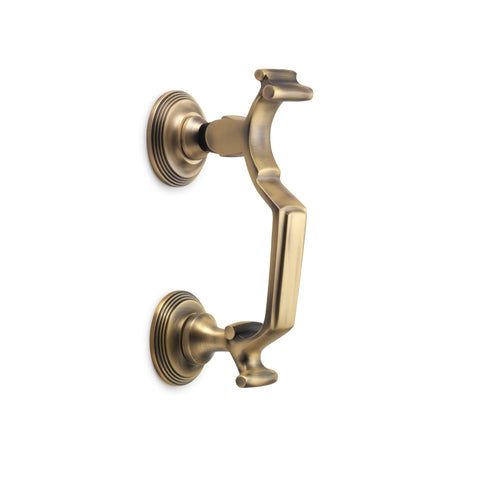 Matt Antique Brass Reeded Doctor Door Knocker