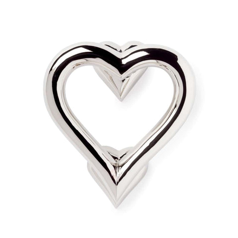 Polished Nickel Heart Door Knocker