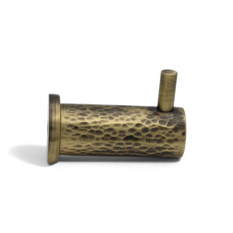 Antique Brass Hammered Coat Hook - Pack Of 10