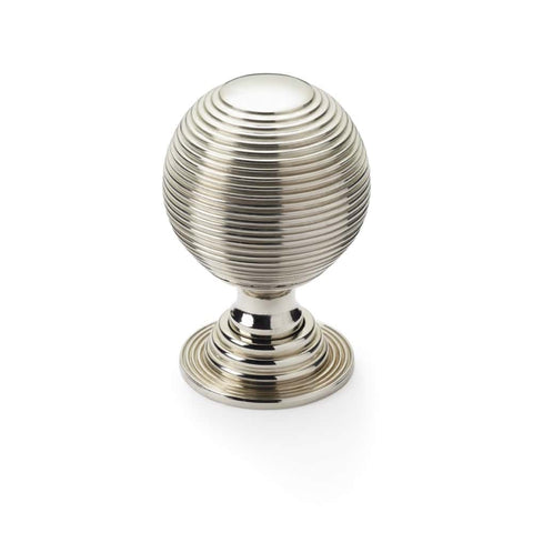 80mm Polished Nickel Beehive Centre Door Knob