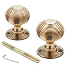 Aged Brass Beehive Door Knobs