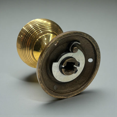 Aged Brass Beehive Mortice Door Knobs
