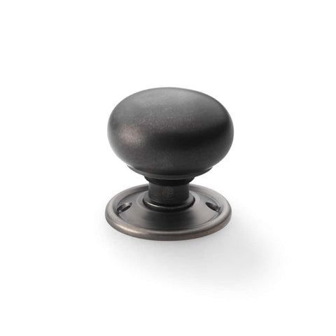 Aged Brass Davenport Rim Lock Pewter Cottage Door Knobs