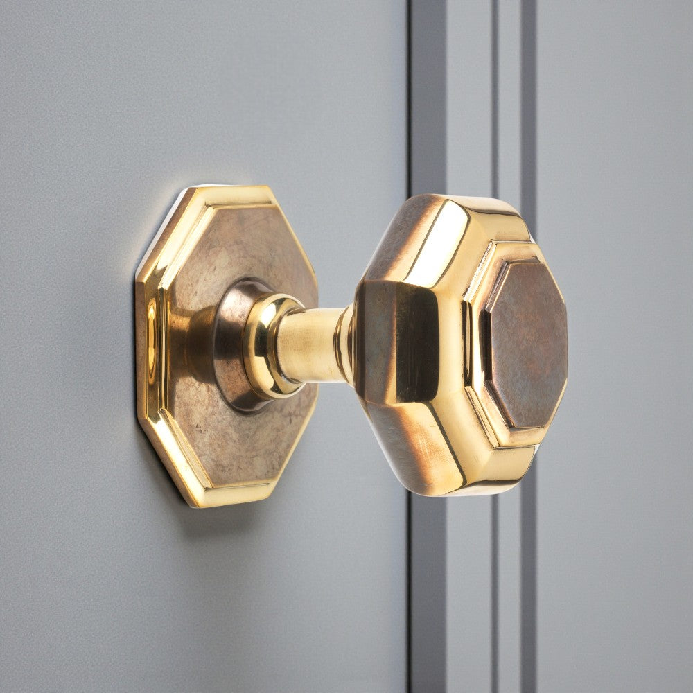70mm Octagonal Centre Door Pull Aged Brass AB Hardware ABHardware 70mm Octagonal Centre Door Pull Aged Brass AB Hardware ABHardware