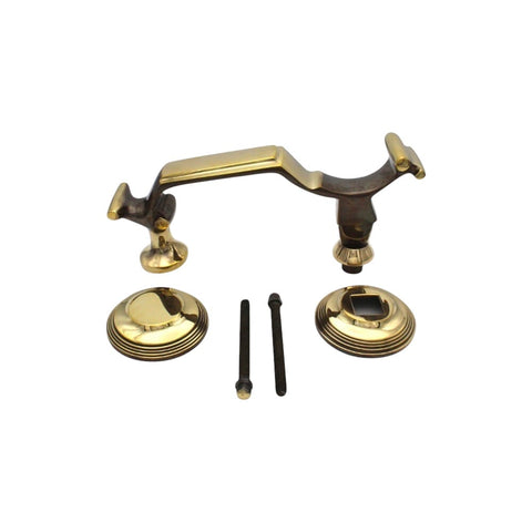 Aged Brass Reeded Doctor Door Knocker