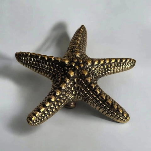 Aged Solid Brass Starfish Door Knocker Nautical Sea Style Knockers Antique