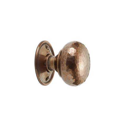 Antique Aged Hammered Cottage Rim Mortice Door Knobs Knob Pair Set Discount