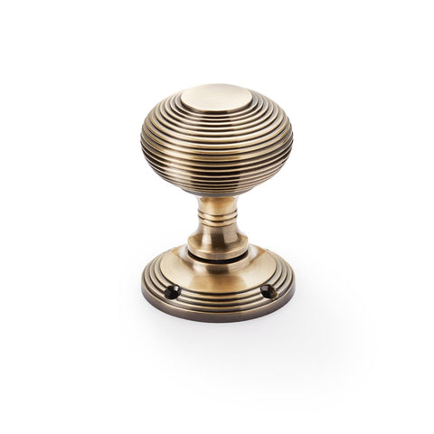 Antique Brass Beehive Mortice Door Knobs