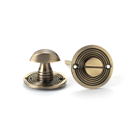 Antique Brass Hollow Beehive Door Knobs