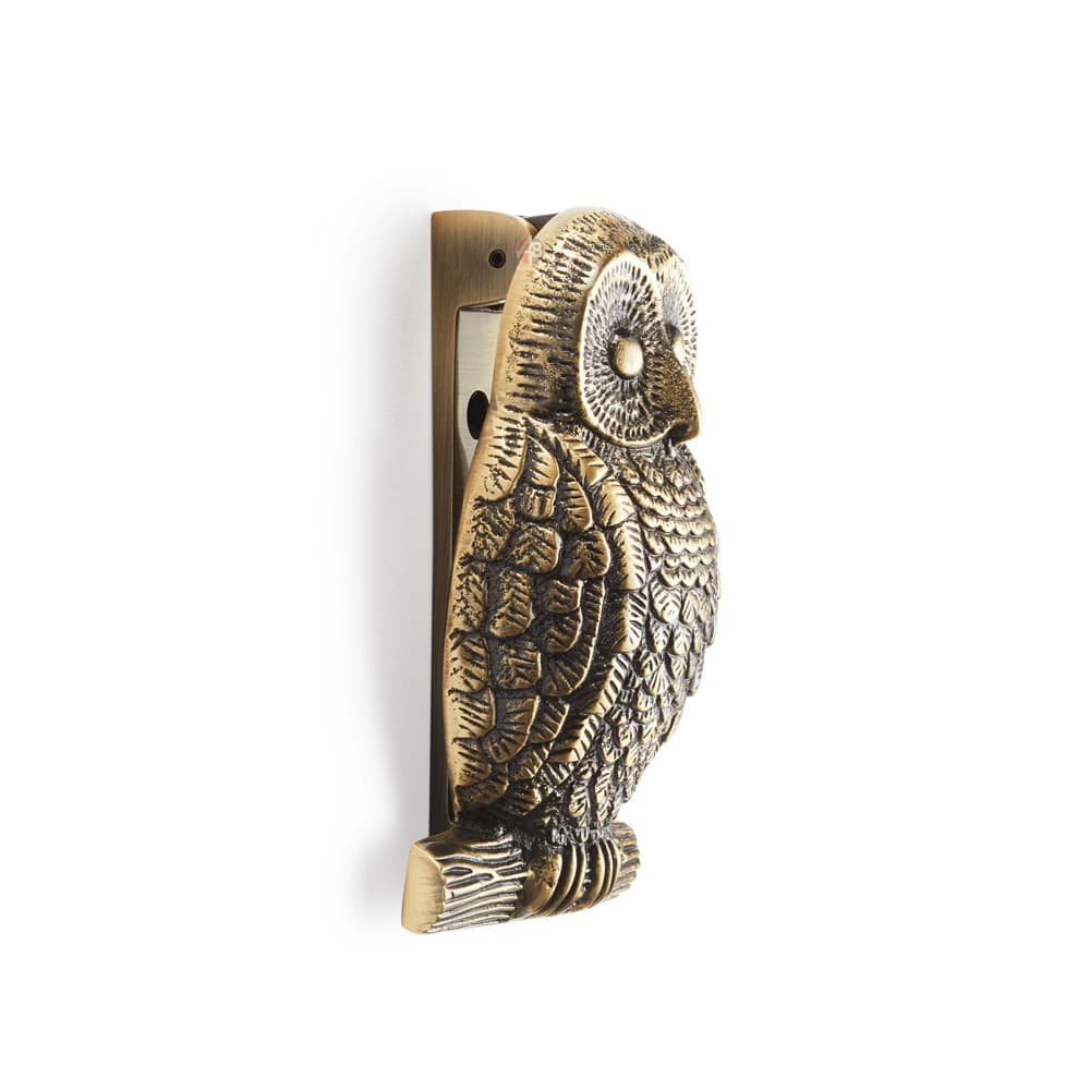 Antique Brass Owl Door Knocker