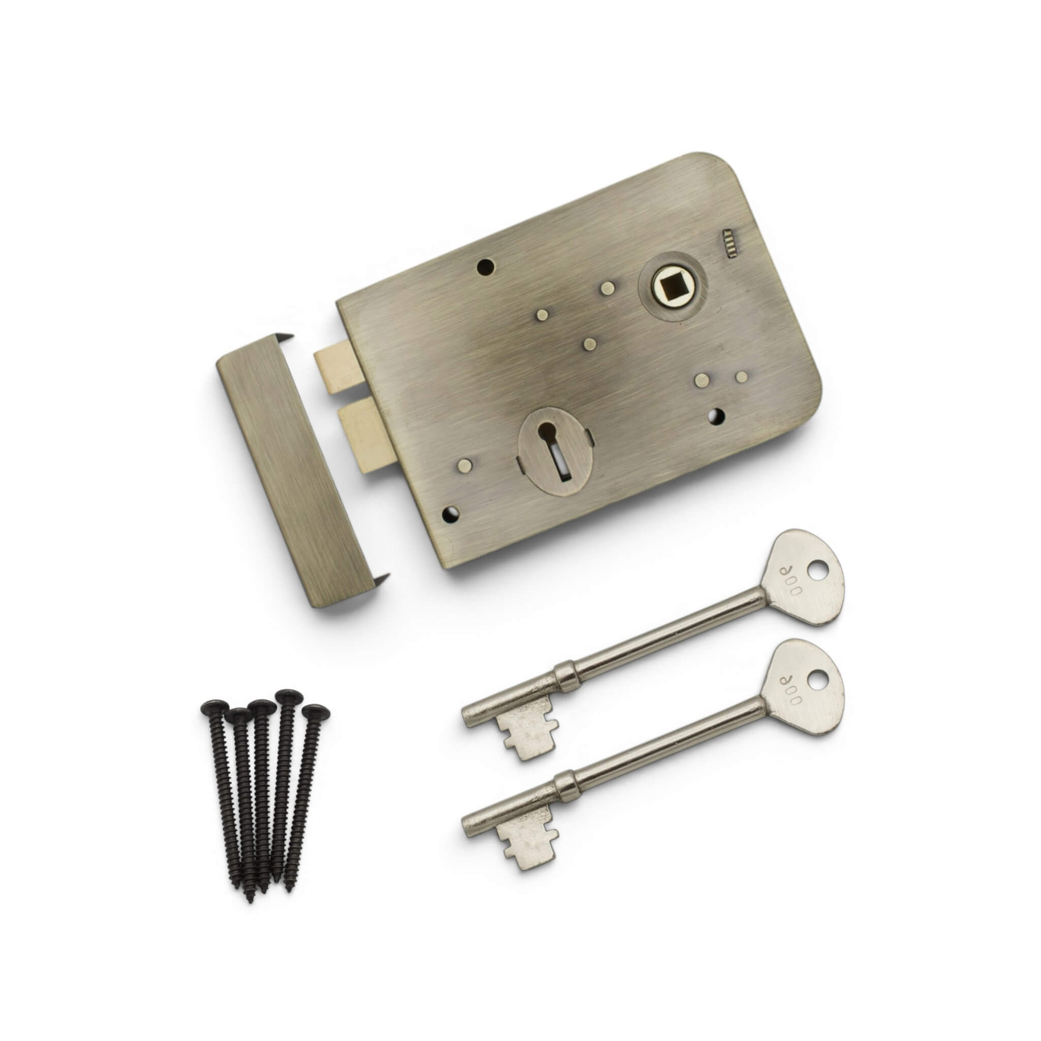 Antique Brass Right Hand Scotch Rim Lock | AB Hardware – ABHardware
