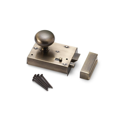 Antique Brass Rim Latch Lock Antique Brass Cottage Door Knobs