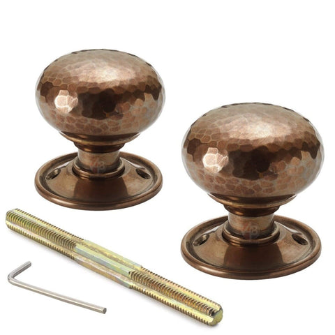 Antique Hammered Cottage Door Knobs