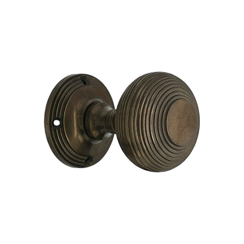 Antique Solid Brass 55mm Mortice Unsprung Internal Door Knobs Knob Pair Set