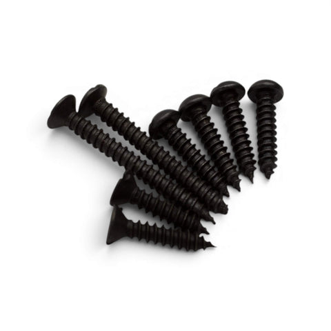 Black fixing screws supplied with Victorian rim lock including 35mm and 20mm screws.