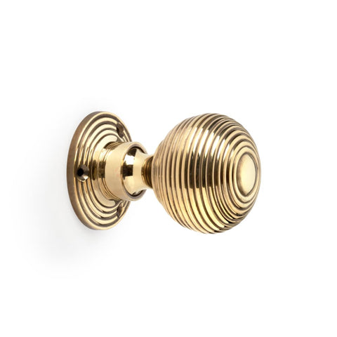 Black Antique Olde Victorian Rim Lock Hollow Aged Brass Beehive Door Knobs