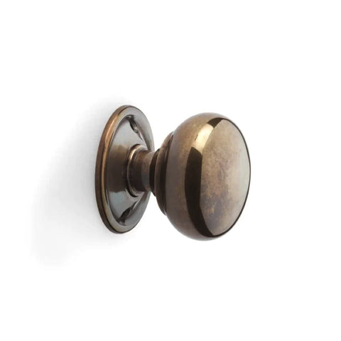 Black Brass Flanged Rim Lock Antique Cottage Door Knobs
