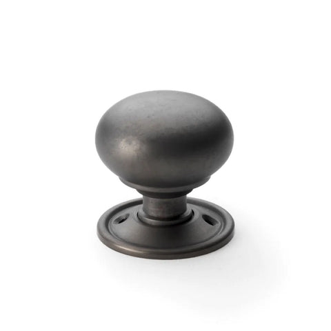 Black Brass Flanged Rim Lock Matt Antique Cottage Door Knobs