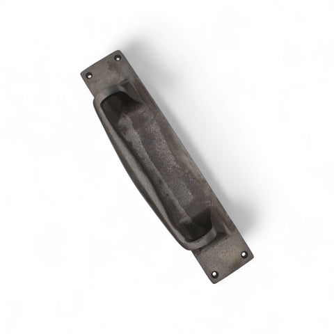 Cast Iron Door Pull Handle On Backplate 300mm x 60mm