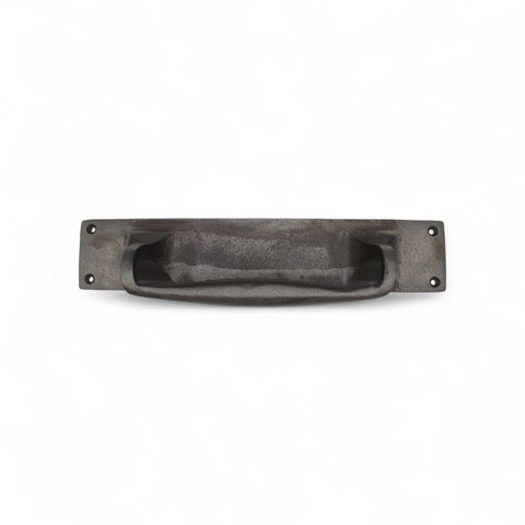 Cast Iron Door Pull Handle On Backplate 300mm x 60mm