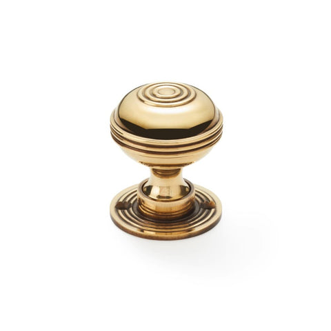 Cast Iron Floral Rim Lock Aged Brass Bloxwich Door Knobs