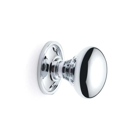 Cast Iron Floral Rim Lock Polished Chrome Cottage Door Knobs