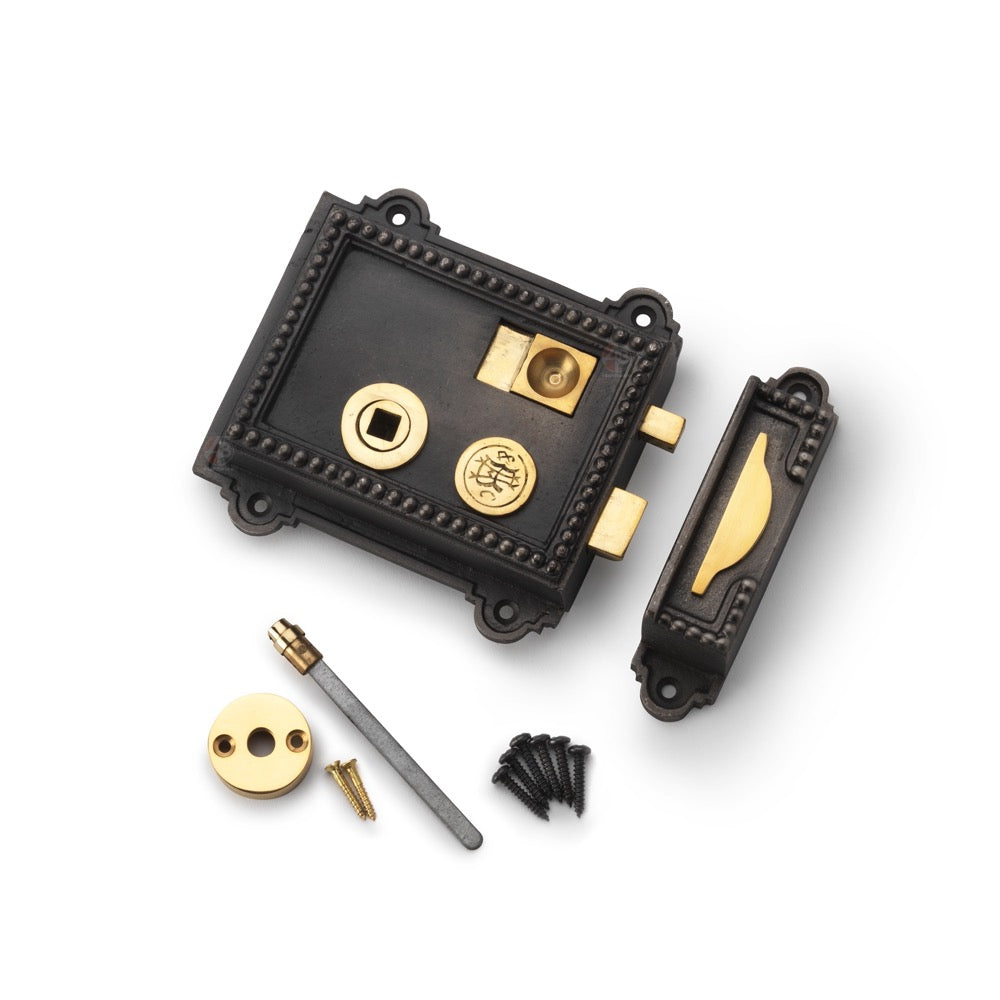 Cast Iron Regency Rim Lock | AB Hardware – ABHardware