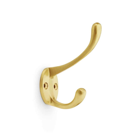 Satin Brass Victorian Coat Hook
