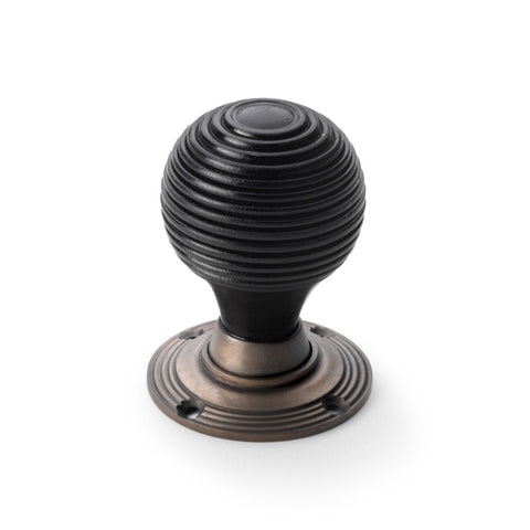 Ebonised & Matt Antique Beehive Door Knobs