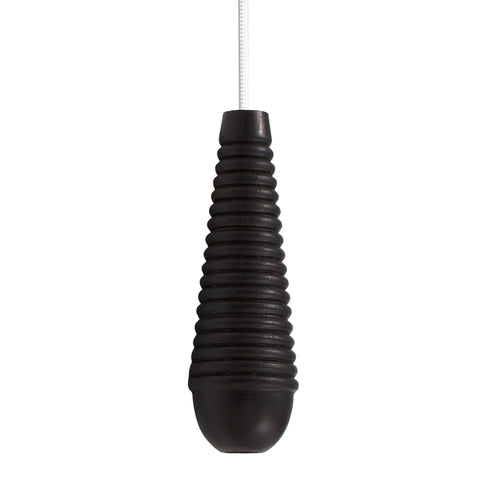 Ebonised Wooden Beehive Reeded Light Pull