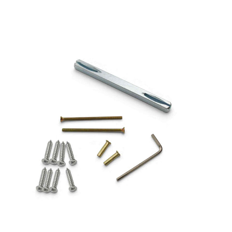 Polished nickel knurled lever door handle pair supplied complete with spindle, fixing screws, grub screws and Allen key for installation.