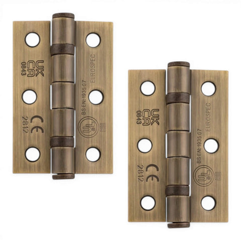 Matt Antique Brass Knurled Straight Lever On Round Rose Latch Pack