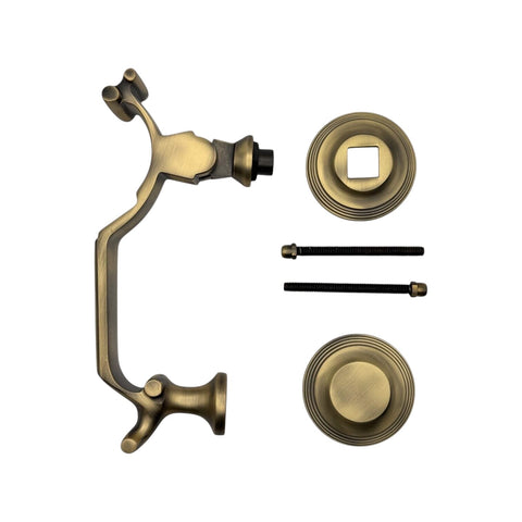 Matt Antique Brass Reeded Doctor Door Knocker