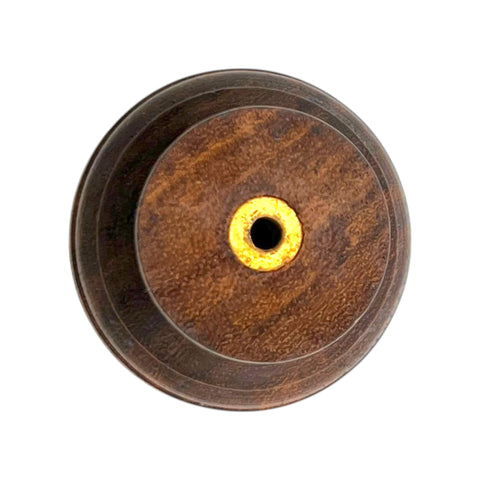 Base View of Large 40mm Rosewood Wooden Beehive Cabinet Door Knob