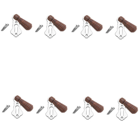 Pack of 8 Rosewood Polished Chrome Beehive Escutcheons